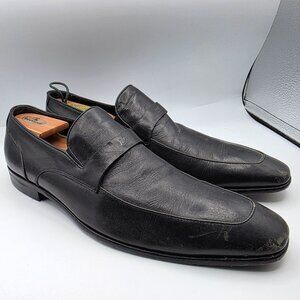 Hugo Boss Mens Size 11.5 Black Leather Shoes Slip On Dress Casual 50219149